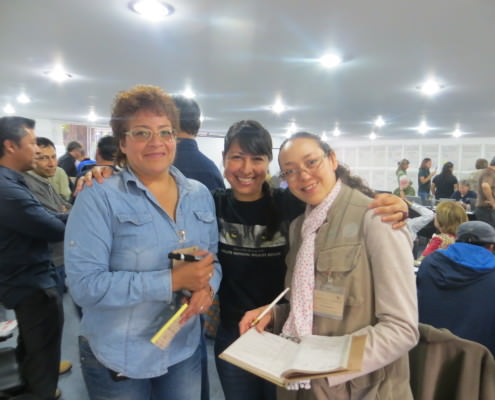 Xochitl Ramos, chief veterinarian for the MWSS's Mexican committee; Pamela Maciel, Wolf Haven's Mexican wolf specialist; Monica Galicia, SEMARNAT (Mexico's environment ministry) representative