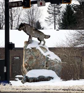 Artist's concept of what the wolf sculpture will look like in Kane, PA.
